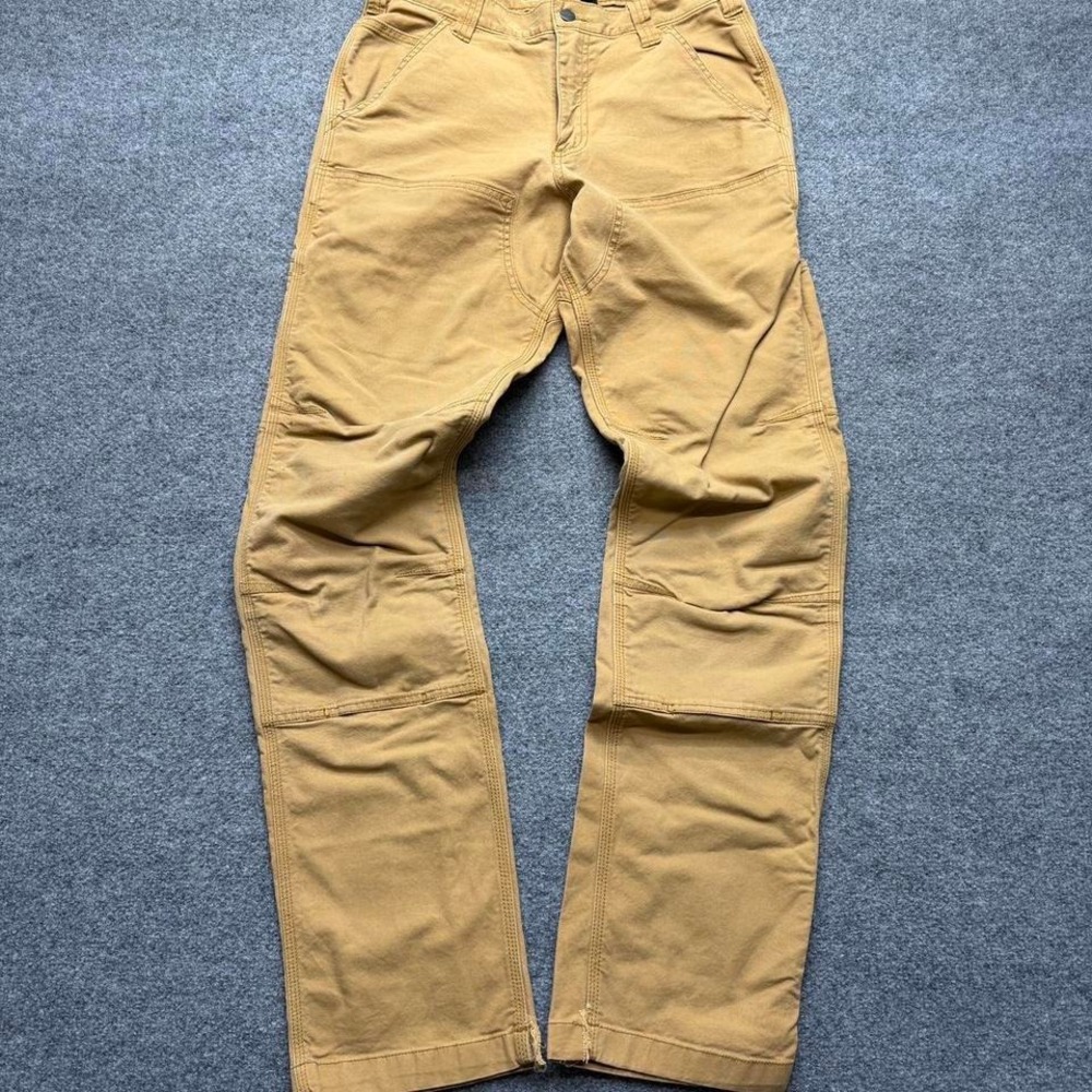 Carhartt double knees khaki relaxed fit size 31x34